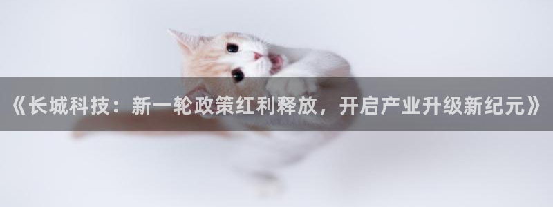 《长城科技：新一轮政策红利释放，开启产业升级新纪元》